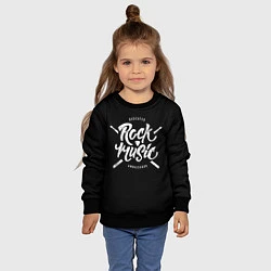 Свитшот детский Rock Music, цвет: 3D-черный — фото 2