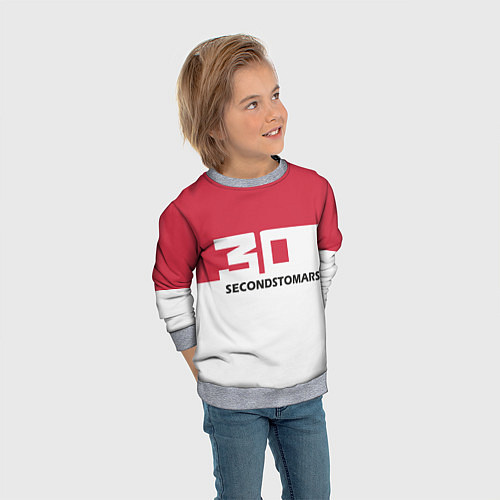 Детский свитшот 30 Second To Mars / 3D-Меланж – фото 3