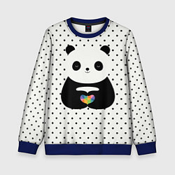 Свитшот детский Любовь панды, цвет: 3D-синий