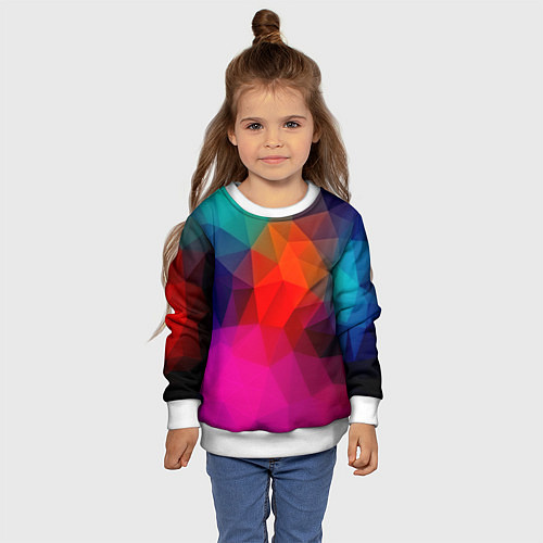 Детский свитшот Abstraction / 3D-Белый – фото 4