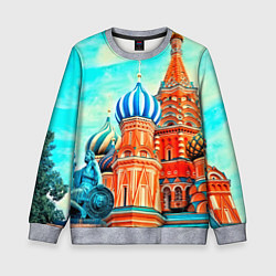 Свитшот детский Blue Kremlin, цвет: 3D-меланж