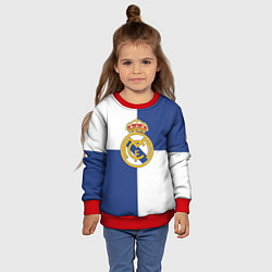 Свитшот детский Real Madrid: Blue style, цвет: 3D-красный — фото 2