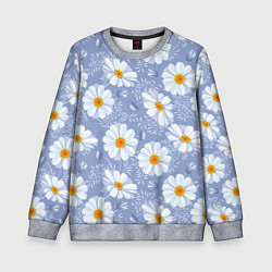 Свитшот детский Нежные ромашки, цвет: 3D-меланж
