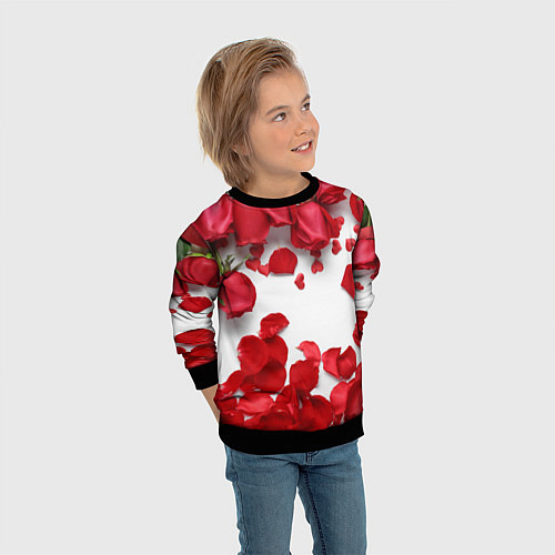 Детский свитшот Сильные чуства / 3D-Черный – фото 3