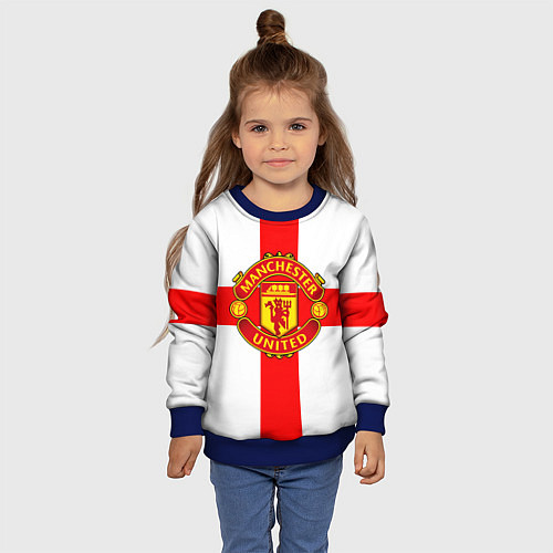 Детский свитшот Manchester Utd: England / 3D-Синий – фото 4