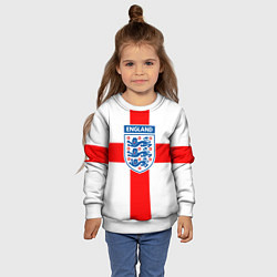 Свитшот детский Сборная Англии, цвет: 3D-белый — фото 2