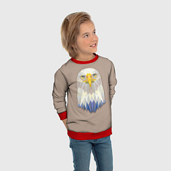 Свитшот детский Геометрический орел, цвет: 3D-красный — фото 2