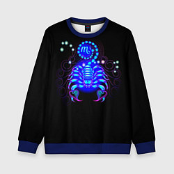 Свитшот детский Космический Скорпион, цвет: 3D-синий