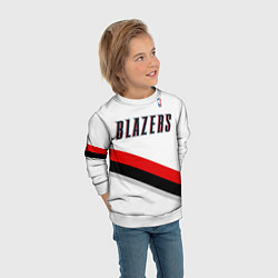 Свитшот детский Portland Trail Blazers, цвет: 3D-белый — фото 2