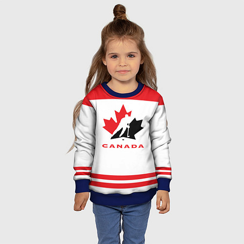 Детский свитшот Canada Team / 3D-Синий – фото 4