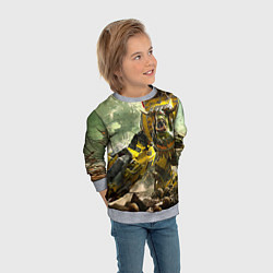 Свитшот детский WH40k warboss, цвет: 3D-меланж — фото 2