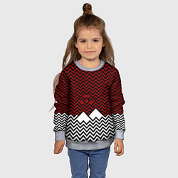 Свитшот детский Твин Пикс: Минимализм, цвет: 3D-меланж — фото 2