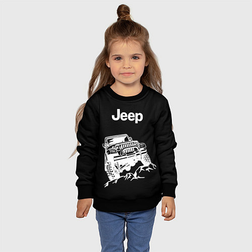 Детский свитшот Jeep / 3D-Черный – фото 4