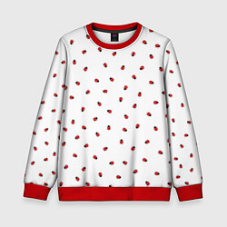Свитшот детский Божьи коровки, цвет: 3D-красный