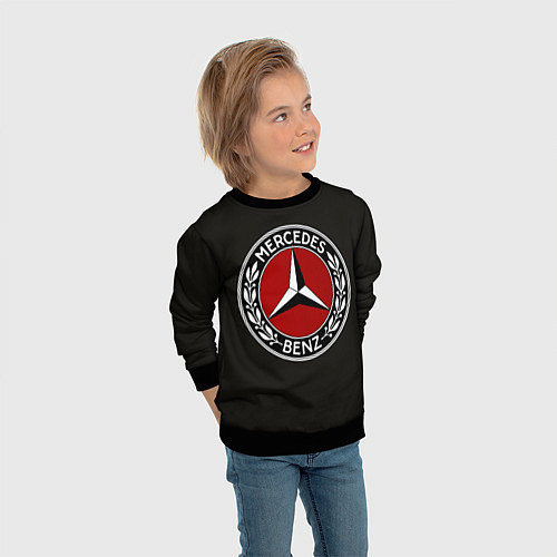 Детский свитшот Mercedes-Benz / 3D-Черный – фото 3