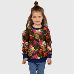 Свитшот детский Черепа, цвет: 3D-синий — фото 2