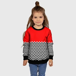 Свитшот детский Твин Пикс: узор, цвет: 3D-черный — фото 2