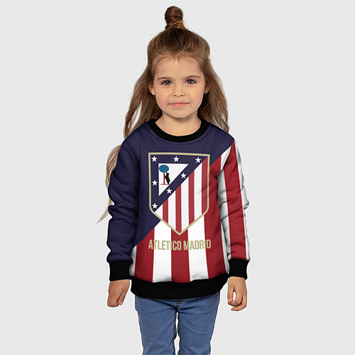 Детский свитшот FC Atletico Madrid / 3D-Черный – фото 4