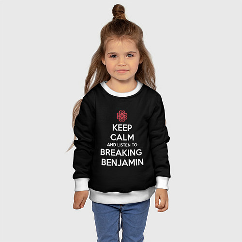 Детский свитшот Keep Calm & Breaking Benjamin / 3D-Белый – фото 4