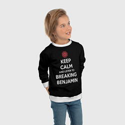 Свитшот детский Keep Calm & Breaking Benjamin, цвет: 3D-белый — фото 2