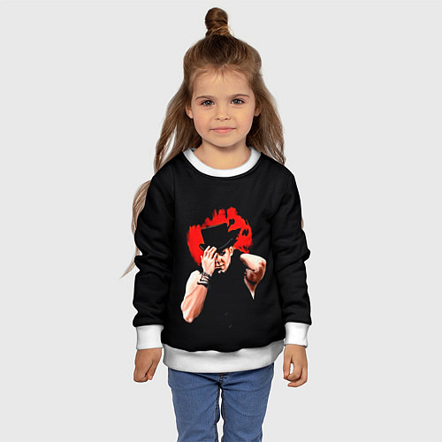 Детский свитшот Poets of the fall(Марко) / 3D-Белый – фото 4