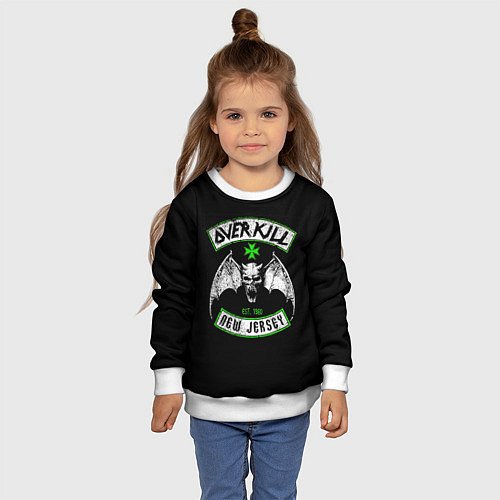Детский свитшот Overkill: New Jersey / 3D-Белый – фото 4