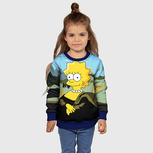 Детский свитшот Mona Liza / 3D-Синий – фото 4