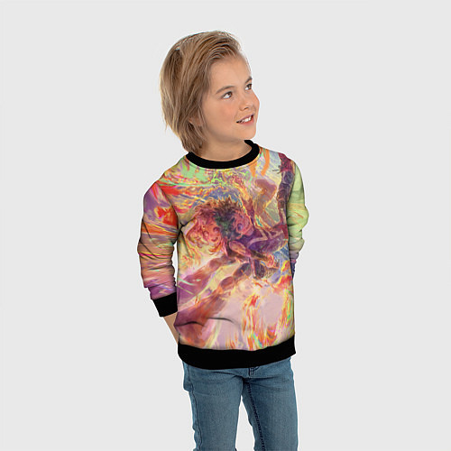 Детский свитшот Моя геройская академия / 3D-Черный – фото 3