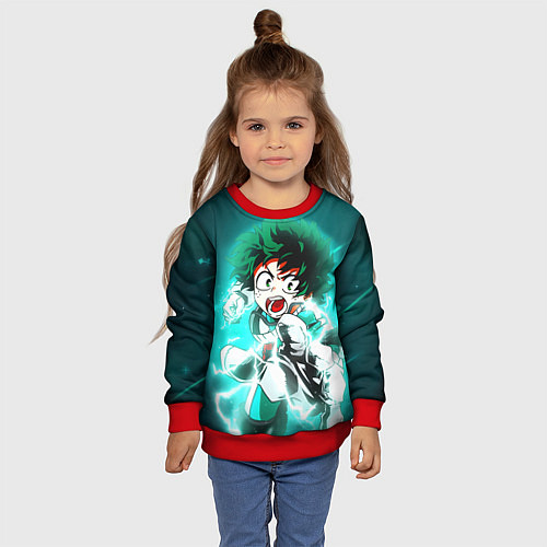 Детский свитшот Моя геройская академия / 3D-Красный – фото 4
