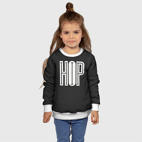 Детский свитшот Hip-Hop Inside / 3D-Белый – фото 4