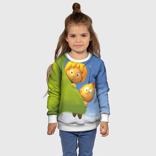 Детский свитшот Пчелка Майя / 3D-Белый – фото 4