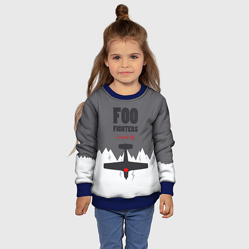 Детский свитшот Foo Fighters: Learn to fly / 3D-Синий – фото 4