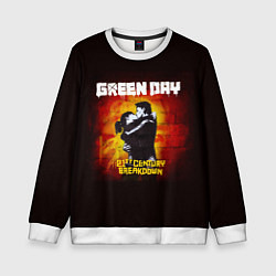 Свитшот детский Поцелуй Green Day, цвет: 3D-белый