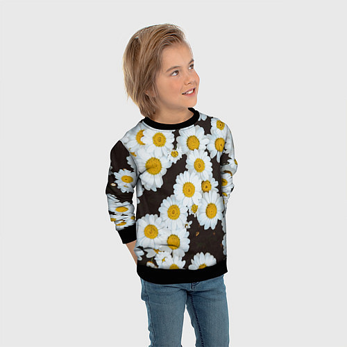 Детский свитшот Аромашки / 3D-Черный – фото 3