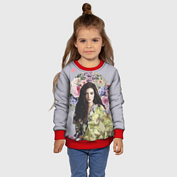 Свитшот детский Lorde Floral, цвет: 3D-красный — фото 2