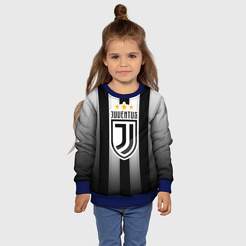 Детский свитшот Juventus FC: New logo / 3D-Синий – фото 4