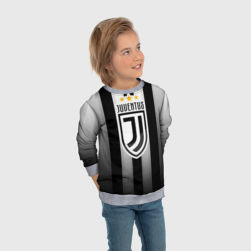 Детский свитшот Juventus FC: New logo / 3D-Меланж – фото 3