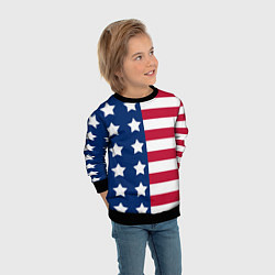 Свитшот детский USA Flag, цвет: 3D-черный — фото 2