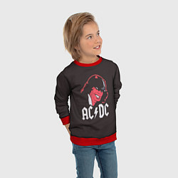 Свитшот детский AC/DC Devil, цвет: 3D-красный — фото 2