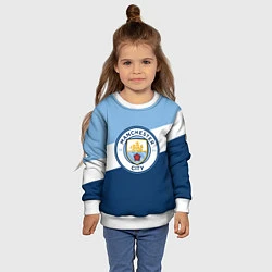 Свитшот детский FC Manchester City: Colors, цвет: 3D-белый — фото 2