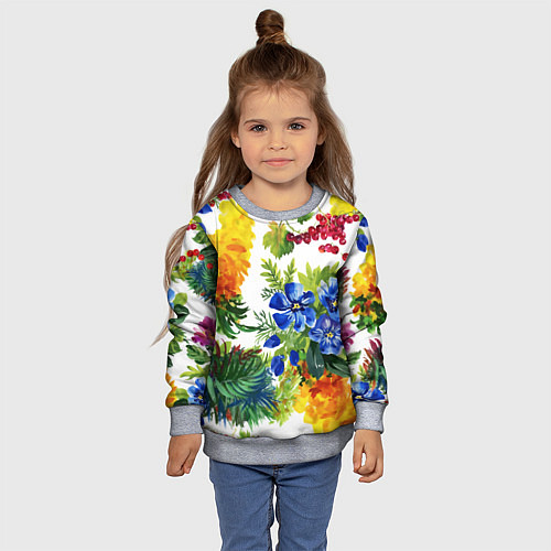 Детский свитшот Summer / 3D-Меланж – фото 4