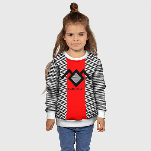 Детский свитшот Twin Peaks Mark / 3D-Белый – фото 4