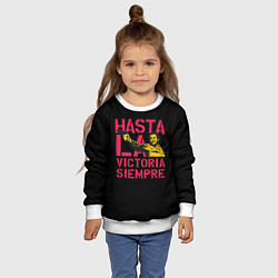 Свитшот детский Hasta La Victoria Siempre, цвет: 3D-белый — фото 2