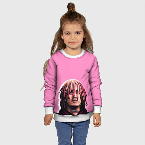 Детский свитшот Lil Pump: Pink / 3D-Белый – фото 4