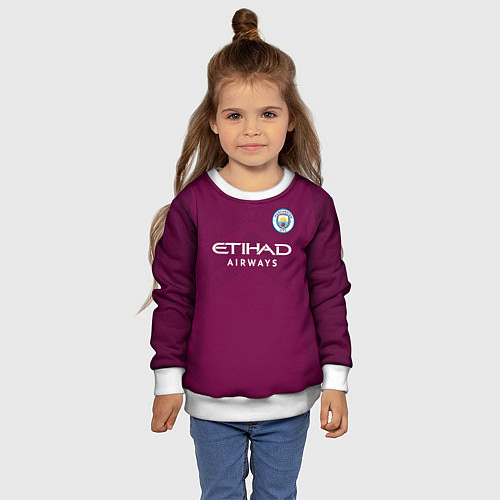 Детский свитшот Man City FC: Away 17/18 / 3D-Белый – фото 4