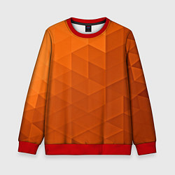 Свитшот детский Orange abstraction, цвет: 3D-красный