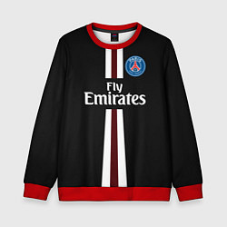 Свитшот детский PSG FC: Black 2018, цвет: 3D-красный