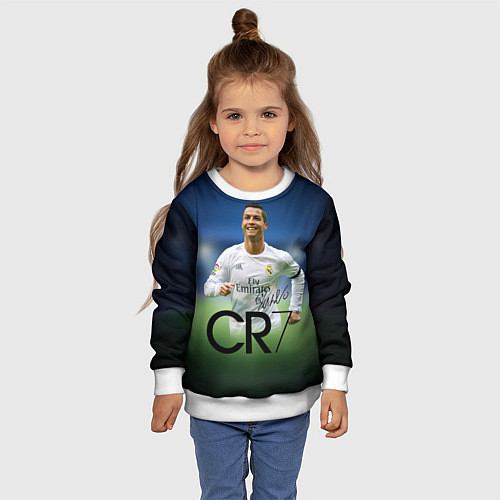 Детский свитшот CR7 / 3D-Белый – фото 4