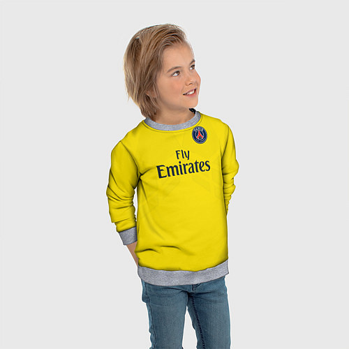 Детский свитшот PSG FC: Mbappe Away 17/18 / 3D-Меланж – фото 3