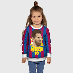Свитшот детский FCB Lionel Messi, цвет: 3D-белый — фото 2